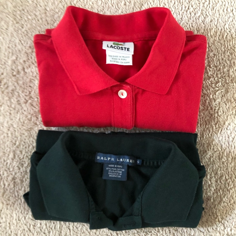Lacoste mini dress and Ralph Lauren polo shirt